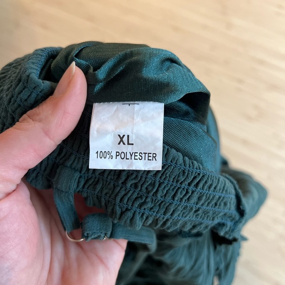 Green Summer Dress, Ruffle Sleeveless Dress - Picture 3 of 6